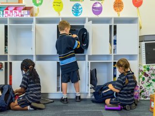 Large indoor lockers